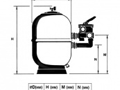 Фильтровальная емкость Aster D=450 мм (с боковым подключением без вентиля) №2