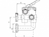 Боковой 6-позиционный вентиль 1 1/2, модель  PS-6103 / 0599 №2
