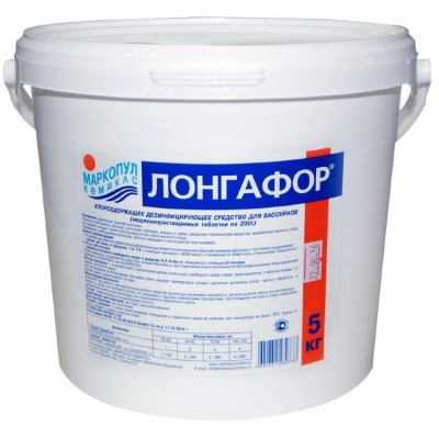 ЛОНГАФОР медленный хлор (табл. 200 г), 5 кг