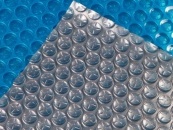 Солярное покрытие Aquaviva Platinum Bubbles серебро/голубой (7.5х30 м, 500 мкм) №2