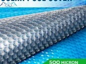 Солярное покрытие Aquaviva Platinum Bubbles серебро/голубой (7.5х30 м, 500 мкм) №4