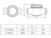 Обратный клапан Aquaviva V40-1 (E) 50 мм №2