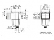 Скиммер Aquaviva EM0130-SC Standart (под бетон) квадратная крышка №2