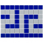 Фриз греческий Aquaviva Cristall сине-белый B/W