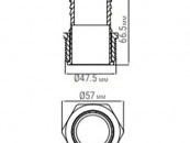 Соединитель шланга Aquaviva с гайкой, с наружной резьбой (38 мм х1.5) №2